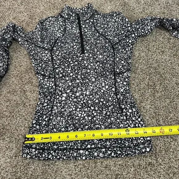 LULULEMON Women's Its Rulu Run Half-Zip Size 2 In Venture Floral Alpine White - Picture 8 of 12